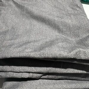 Gray Herringbone Fabric Queen Sized Sheet Set